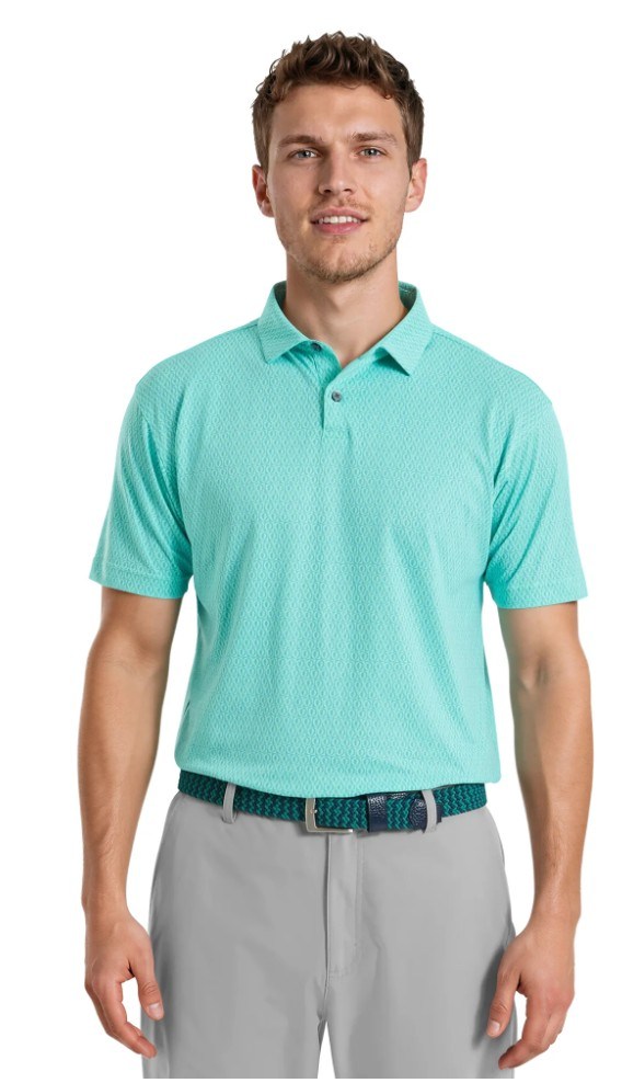 FootJoy Modernist Geo Pique pánské polo, blue reef/sea glass