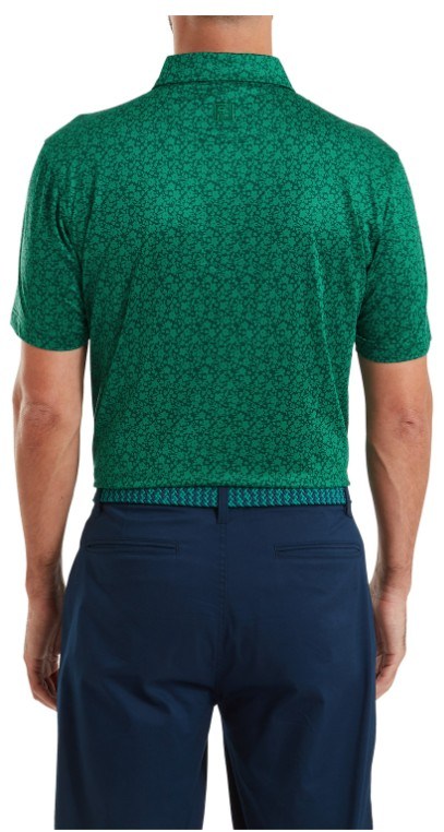 FootJoy Painted Floral Lisle pánské polo, field green