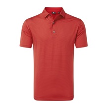 FootJoy Micro Feeder Stripe Lisle pánské polo, red tonal