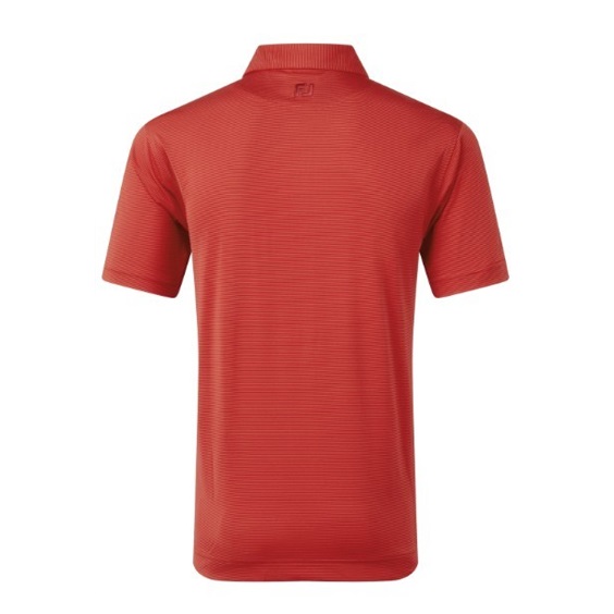 FootJoy Micro Feeder Stripe Lisle pánské polo, red tonal