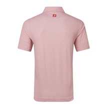 FootJoy Scallop Geo Pique pánské polo, nantucket red