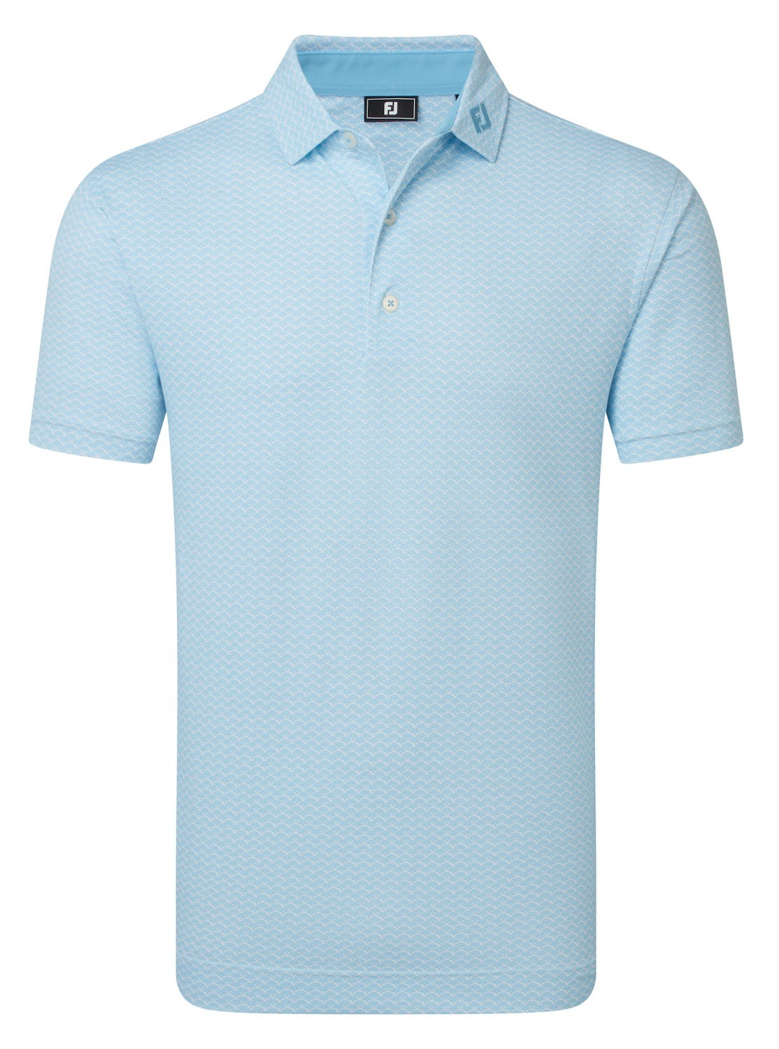 FootJoy Scallop Geo Pique pánské polo, blue reef