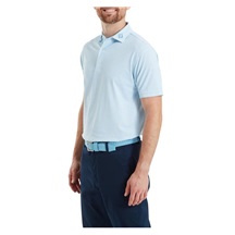 FootJoy Scallop Geo Pique pánské polo, blue reef