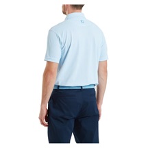 FootJoy Scallop Geo Pique pánské polo, blue reef