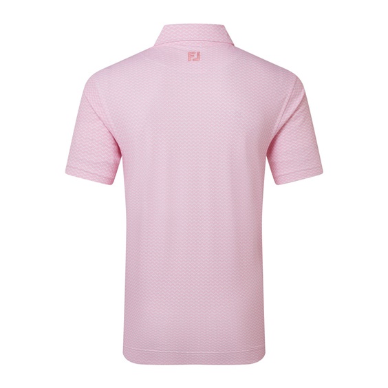 FootJoy Scallop Geo Pique pánské polo, pink pop