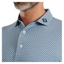FootJoy Scallop Geo Pique pánské polo, navy