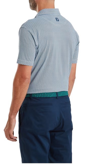 FootJoy Scallop Geo Pique pánské polo, navy