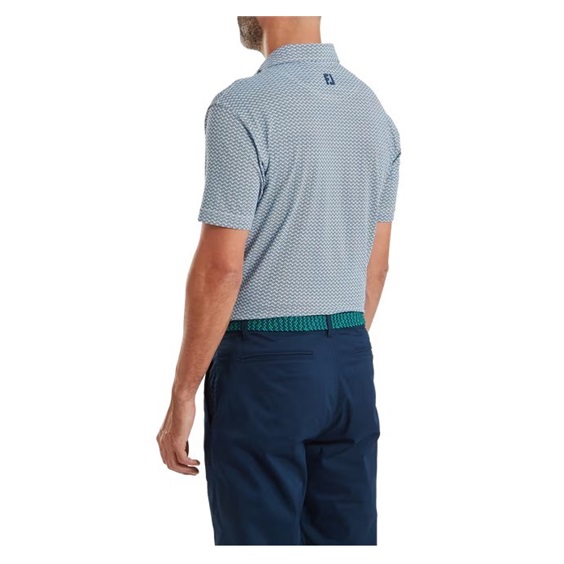 FootJoy Scallop Geo Pique pánské polo, navy