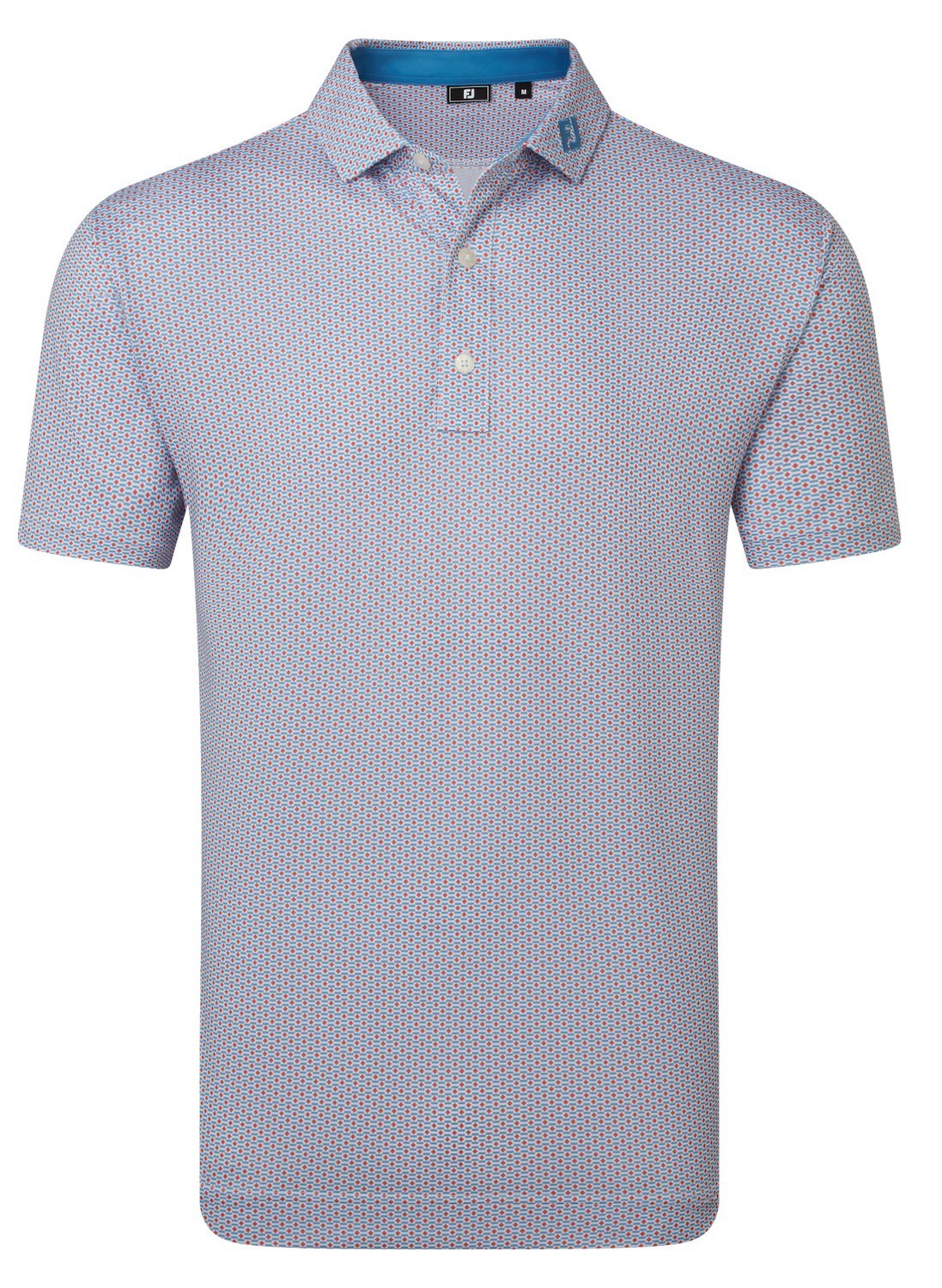 FootJoy Nautical Flag Print Lisle pánské polo, nantucket red/coastal blue