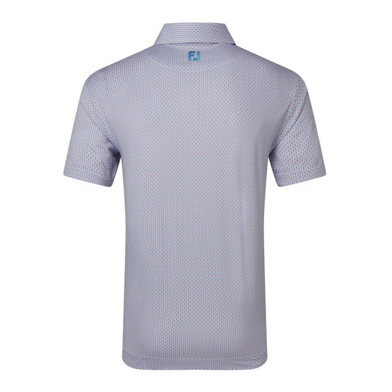 FootJoy Nautical Flag Print Lisle pánské polo, nantucket red/coastal blue