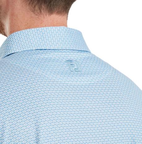 FootJoy Nautical Flag Print Lisle pánské polo, blue reef/deep reef