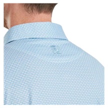 FootJoy Nautical Flag Print Lisle pánské polo, blue reef/deep reef