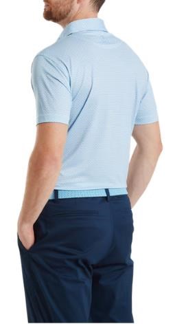 FootJoy Nautical Flag Print Lisle pánské polo, blue reef/deep reef