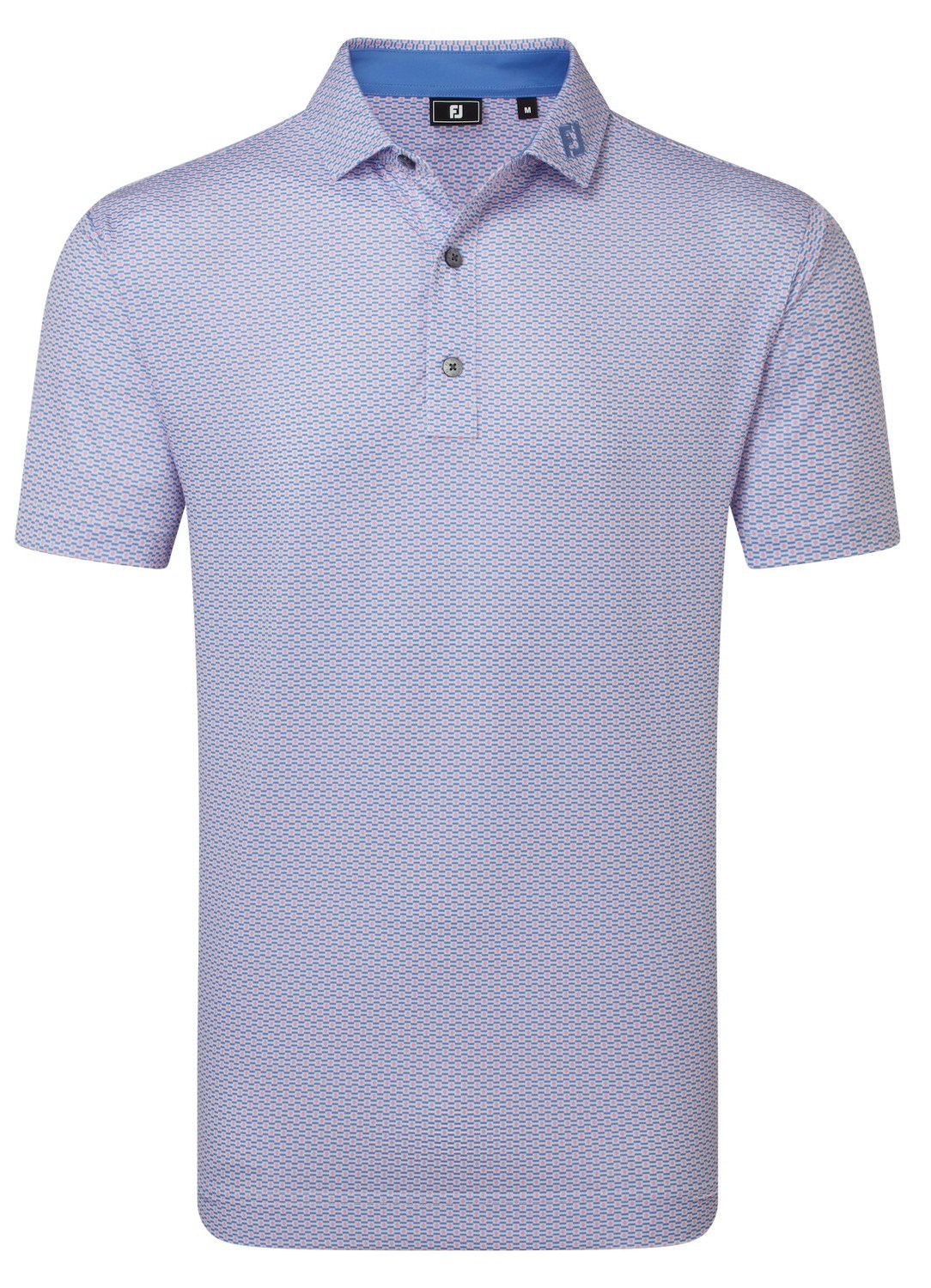 FootJoy Nautical Flag Print Lisle pánské polo, pink pop/vivid violet