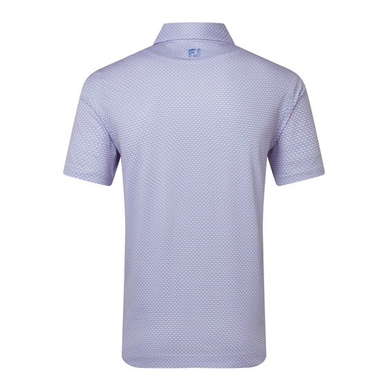 FootJoy Nautical Flag Print Lisle pánské polo, pink pop/vivid violet