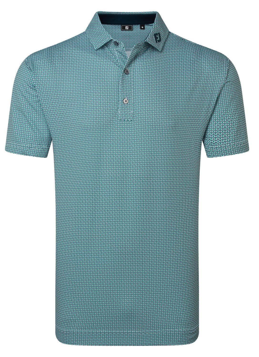 FootJoy Nautical Flag Print Lisle męskie polo, field green/navy