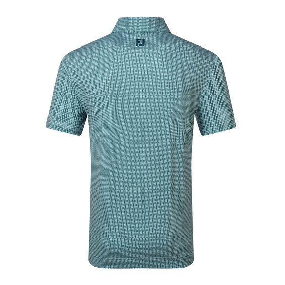 FootJoy Nautical Flag Print Lisle męskie polo, field green/navy