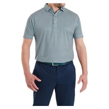 FootJoy Nautical Flag Print Lisle męskie polo, field green/navy