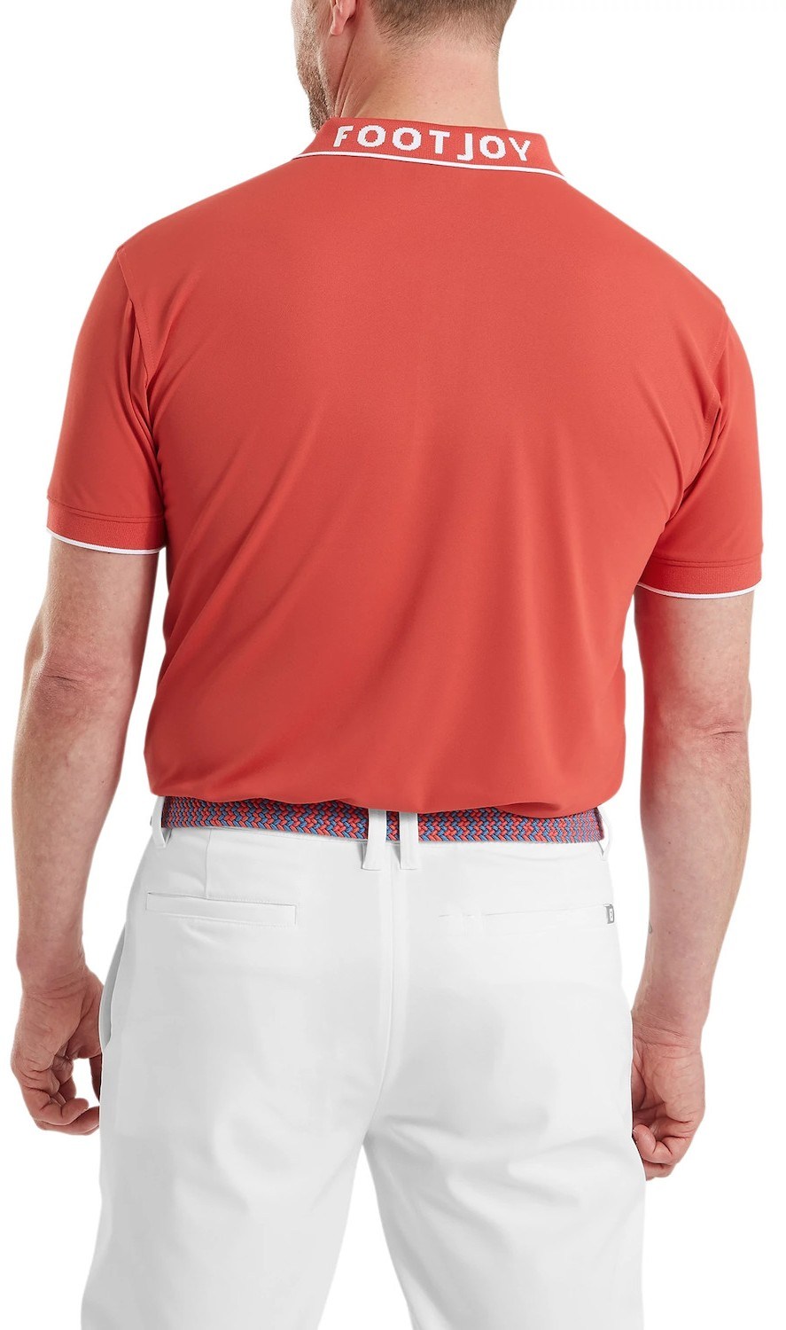 FootJoy FJ Wordmark Pique pánské polo, nantucket red