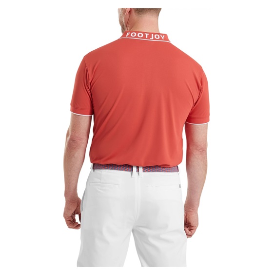 FootJoy FJ Wordmark Pique pánské polo, nantucket red
