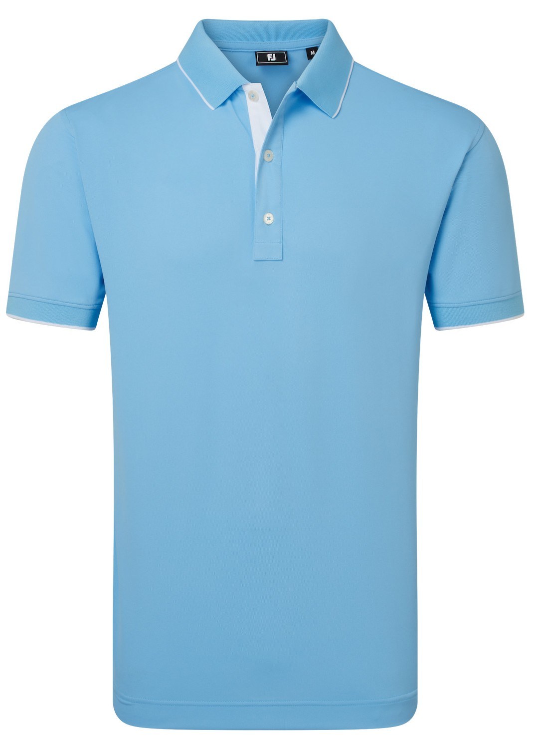 FootJoy FJ Wordmark Pique pánské polo, blue reef