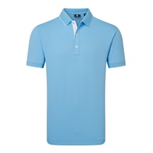FootJoy FJ Wordmark Pique pánské polo, blue reef