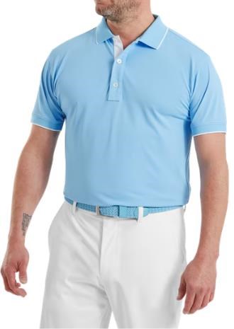FootJoy FJ Wordmark Pique pánské polo, blue reef