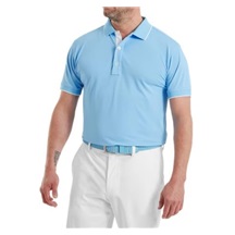 FootJoy FJ Wordmark Pique pánské polo, blue reef