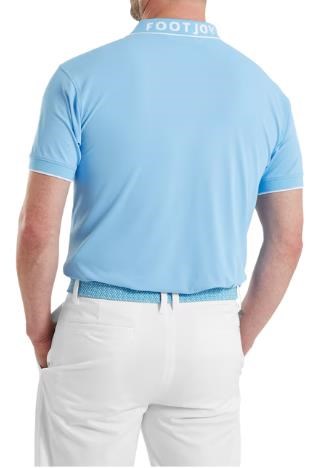 FootJoy FJ Wordmark Pique pánské polo, blue reef