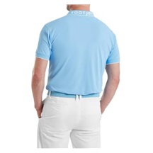 FootJoy FJ Wordmark Pique pánské polo, blue reef