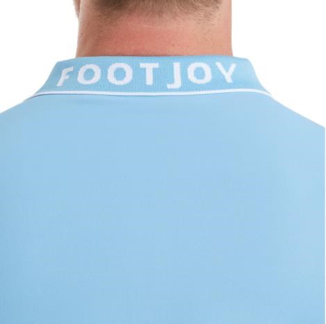 FootJoy FJ Wordmark Pique pánské polo, blue reef