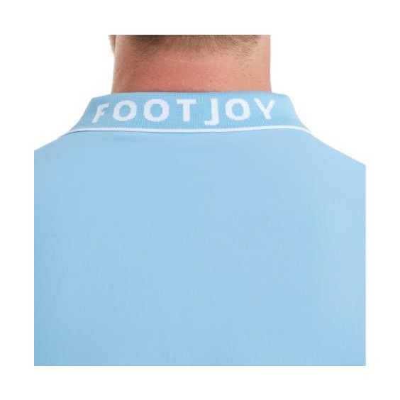 FootJoy FJ Wordmark Pique pánské polo, blue reef