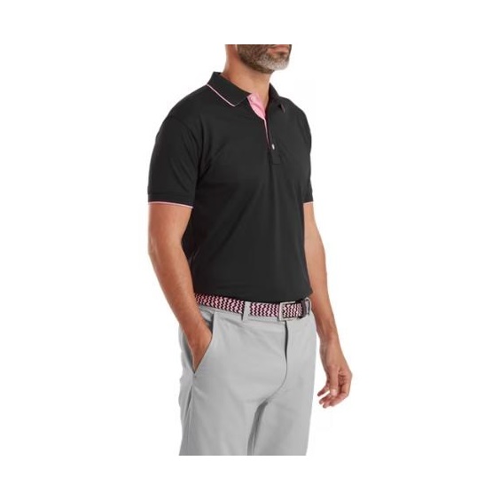 FootJoy FJ Wordmark pánské polo, pique black