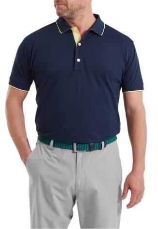 FootJoy FJ Wordmark Pique pánské polo, tmavě modré