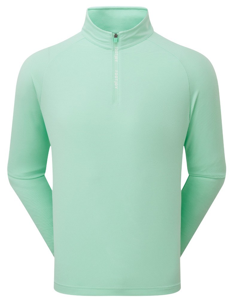 FootJoy Wordmark Chill Out pánská mikina, sea glass/white