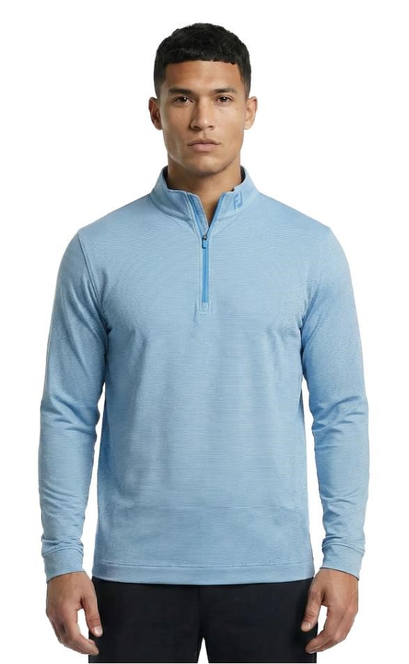 FootJoy Ottoman Stripe Chill-Out pánská mikina, chambray/coastal blue