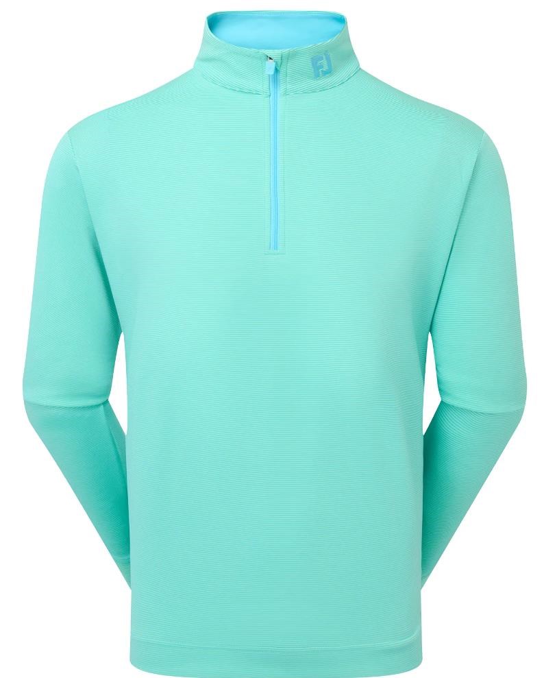 FootJoy Ottoman Stripe Chill-Out pánská mikina, blue reef/sea glass