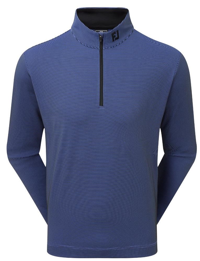 FootJoy Ottoman Stripe Chill-Out pánská mikina, black/vivid violet