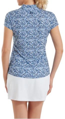 FootJoy Cap Sleeve Lisle dámské polo, navy floral print