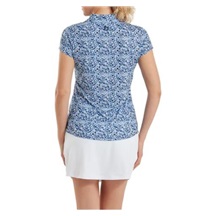 FootJoy Cap Sleeve Lisle dámské polo, navy floral print