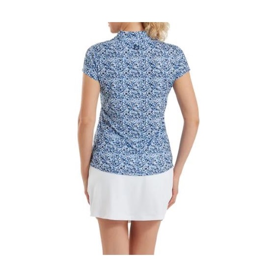 FootJoy Cap Sleeve Lisle dámské polo, navy floral print