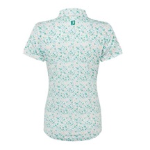 FootJoy Cap Sleeve Lisle dámské polo, tile blue floral print