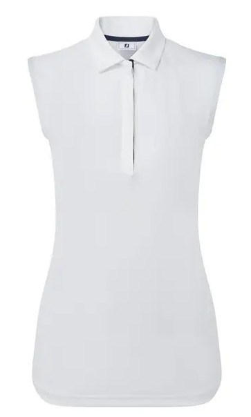 FootJoy Sleeveless Lisle dámské polo, bílé