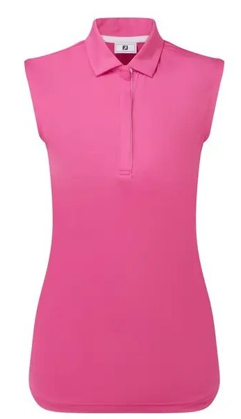FootJoy Sleeveless Lisle dámské polo, hot pink