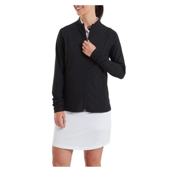 FootJoy Full-Zip Rib Midlayer dámská mikina, černá