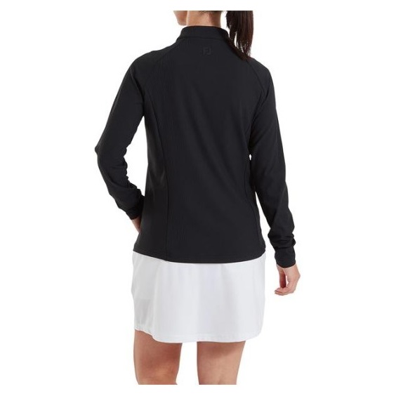 FootJoy Full-Zip Rib Midlayer dámská mikina, černá