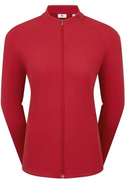 FootJoy Full-Zip Rib Midlayer dámská mikina, červená