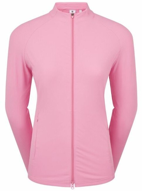 FootJoy Full-Zip Rib Midlayer dámská mikina, růžová