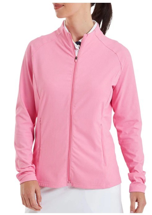 FootJoy Full-Zip Rib Midlayer dámská mikina, růžová