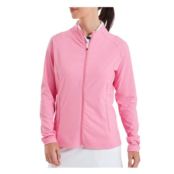 FootJoy Full-Zip Rib Midlayer dámská mikina, růžová
